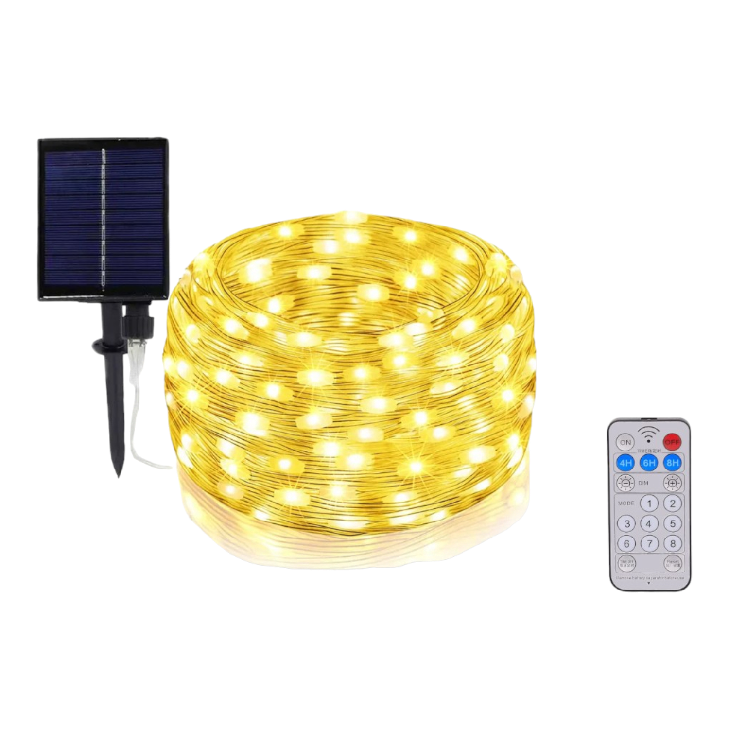 JIMACRO Luci a Corda Solare, 30cm 10 Tubi Catena Luminosa Solare Da Esterno Meteor Luci LED