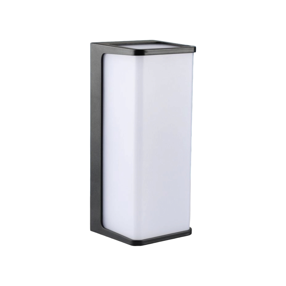 Lampada Da Parete LED Per Esterni Con 2 Faretti GU10 Da 8W Inclusi, 1200Lm, 4000K, IP65, In Metallo Bianco, Diffusore In Vetro, Design Up-down, Dimensioni 150x68x80mm.