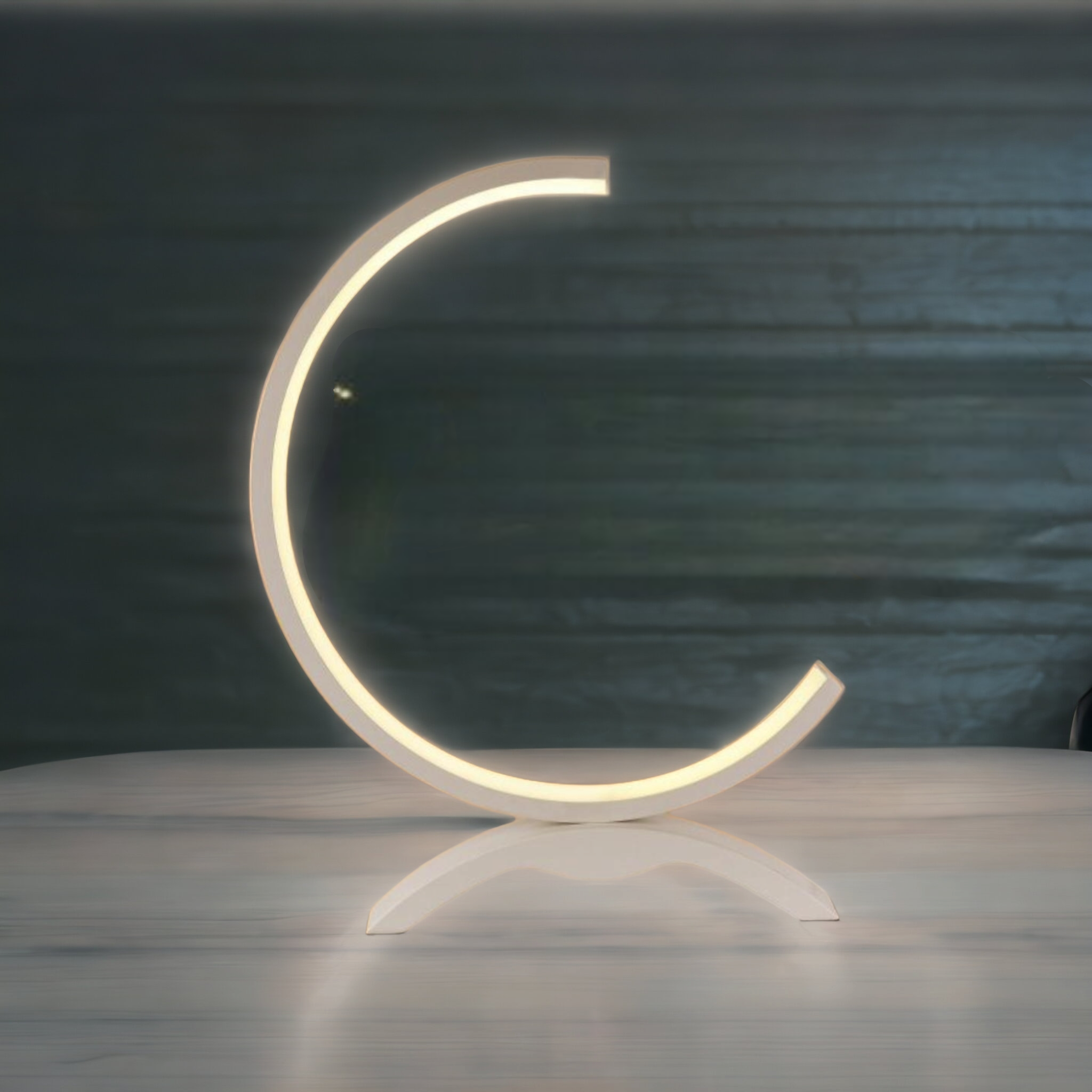 Lampada Da Tavolo A Spirale LED 12W – Design Moderno In Argento Per Scrivania E Comodino (Luce Fredda 6500K) - 4
