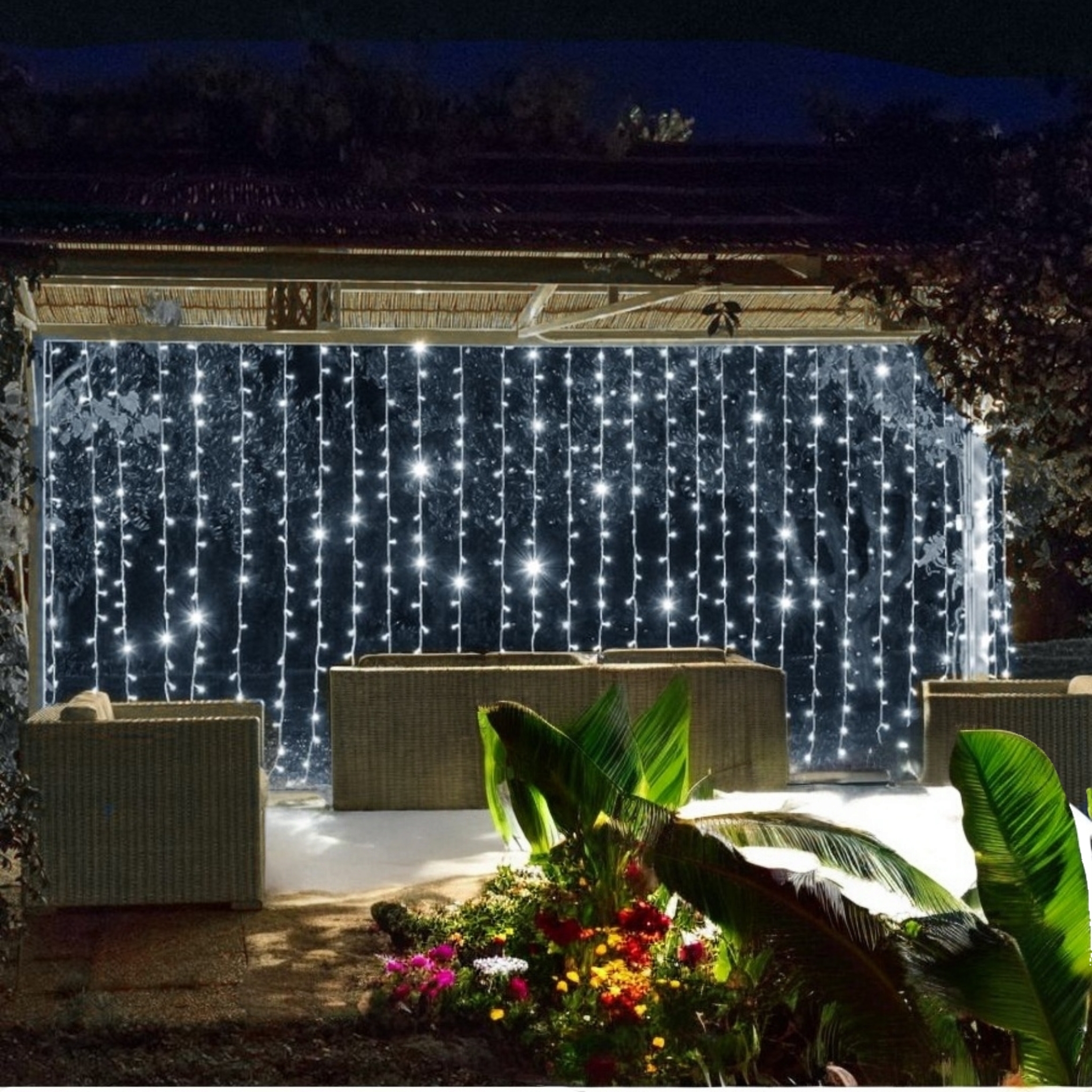 Luci Di Natale Stile Ghiacciolo Da Esterno 10M Con 360 LED Bianco Freddo - Catena Luminosa Waterproof IP44 Con Telecomando E 8 Modalità, Ideale Per Giardino E Tetto