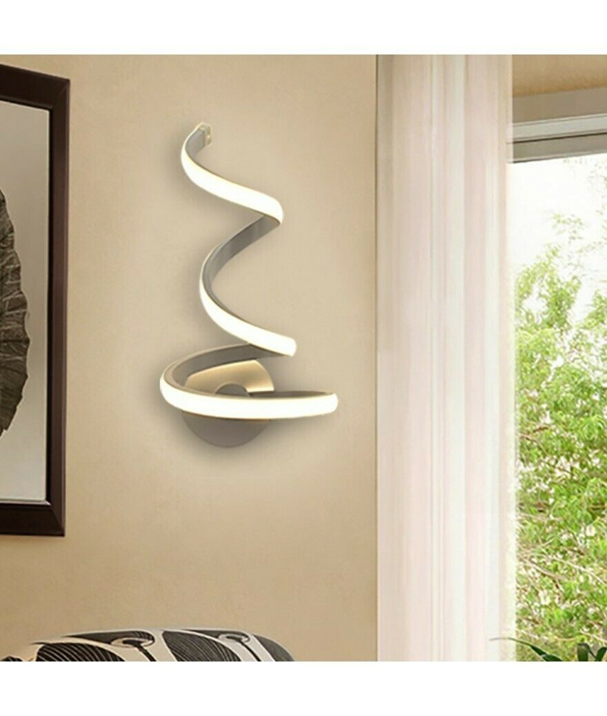Chrasy Applique A LED Moderna 12W - Orientabile 360° - Ferro Nero, Luce Bianco Freddo Per Soggiorno E Corridoio - 3