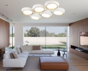 Plafoniera a led da interno moderna a soffitto rettangolare lampadario per camera da letto salone soggiorno solotto cucina locali commerciali 120W con 6 cerchi Luce naturale 4000K