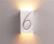 APPLIQUE IN GESSO RETTANGOLARE UP E DOWN LAMPADA CONTEMPORANEA ATTACCO G9