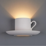 Applique in gesso a parete lampada verniciabile da muro illuminazione per interno stile moderno con attacco G9