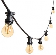 CATENA DI LUCI CORDONIERA LUMINOSA DA ESTERNO CORDA 10 METRI PORTALAMPADA E27