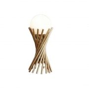 Lampada da Tavolo Minimalista Bronzo con Sfera in Vetro Bianco Design Elegante per Illuminare e Decorare Spazi Interni Adatta a Comodini Scrivanie e Tavolini Altezza 36 cm