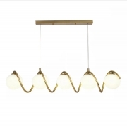 Lampadario moderno a sospensione lampada pendente con 5 sfere con attacco G9