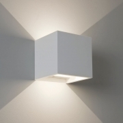 Applique led cubo impermeabile da interno ed esterno lampada da parete a muro 20w 2000 lumen up down bianco moderno luce natural