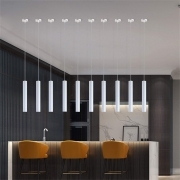 Lampada a sospensione lampadario bianco sospeso a soffitto cilindrico da 50 cm a led punto luce 3W luce calda fredda naturale