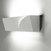 Applique in gesso a parete lampada verniciabile da muro illuminazione per interno stile moderno con attacco g9 doppia emissione di luce