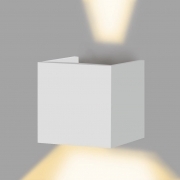 Applique cubo in gesso a parete lampada verniciabile da muro illuminazione per interno stile moderno doppia emissione di luce attacco g9