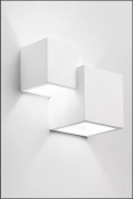 Applique in gesso a parete lampada verniciabile da muro illuminazione per interno stile moderno cubo lampadine g9 non incluse
