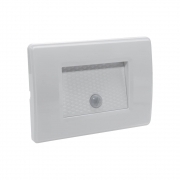 Faretto bianco segnapassi da interno lampada da muro Ip20 LED con sensore di movimento 1,3 W ad incasso per scatola cassetta 503 luce fredda 6500K