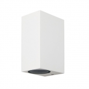 Applique bianco da esterno ip65 lampada a parete moderna doppia luce con attacco gu10 biemissione per giardini terrazze balconi