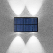Applique led da esterno con pannello solare ip65 lampada faretto a parete doppia emissione luce fredda 4 led