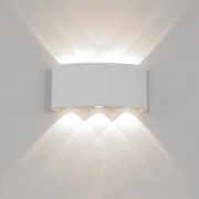 Applique bianco a led da esterno e interno ip45 lampada a parete moderno 18w biemissione luce naturale