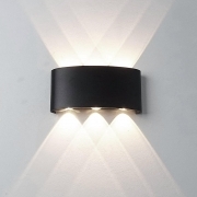 Applique nero a led da esterno e interno ip45 lampada a parete moderno 18w biemissione luce naturale