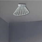 Plafoniera da soffitto con attacco E27 lampadina non inclusa moderno con paralume traforato nero
