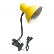 Lampada da Tavolo Gialla in Metallo con Braccio flessibile Testa Girevole e pinza Attacco E27 Ideale per Scrivania lettura studio