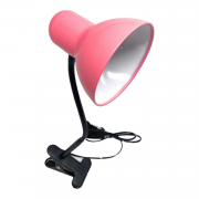 Lampada da Tavolo rosa in Metallo con Braccio flessibile Testa Girevole e pinza Attacco E27 Ideale per Scrivania lettura studio