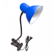 Lampada da Tavolo blu in Metallo con Braccio flessibile Testa Girevole e pinza Attacco E27 Ideale per Scrivania lettura studio