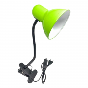 Lampada da Tavolo verde in Metallo con Braccio flessibile Testa Girevole e pinza Attacco E27 Ideale per Scrivania lettura studio