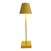 Lampada led da tavolo touch gialla con batteria ricaricabile usb con 3 tonalita di colore dimmerabile