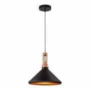 Lampadario da soffitto a sospensione con attacco E27 lampadina non inclusa moderno industriale Nero e oro