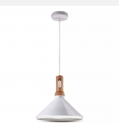 Lampadario da soffitto a sospensione con attacco E27 lampadina non inclusa moderno industriale bianco