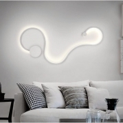 Applique lampada da parete snake a led illuminazione per interno moderno in alluminio luce 20w luce naturale 4000K