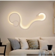 Applique lampada da parete snake a led illuminazione per interno moderno in alluminio luce 20w luce calda 3000K