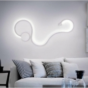 Applique lampada da parete snake a led illuminazione per interno moderno in alluminio luce 20w luce fredda 6500K