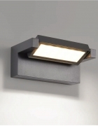 Applique Grigio LED da Esterno 21W IP65, Lampada Orientabile, 1800 Lumen, Alluminio e Vetro - Luce fredda 6500K
