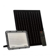Faro LED da esterno con pannello Solare 180W IP66 con Telecomando Luce Regolabile fredda calda naturale 3000K/4000K/6500K Sensore Crepuscolare
