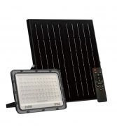 Faro LED da esterno con pannello Solare 240W IP66 con Telecomando Luce Regolabile fredda calda naturale 3000K/4000K/6500K Sensore Crepuscolare