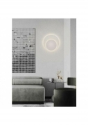 APPLIQUE LED PER INTERNO MODERNO LAMPADA DA PARETE 18W A MURO IN ALLUMINIO