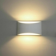 APPLIQUE DA PARETE A MURO PER INTERNO DESIGN MODERNO IN GESSO G9 LAMPADA LUCE