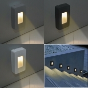 FARETTO A LED DA ESTERNO PER GIARDINO SEGNAPASSO LUCE 12W SCALE PARETE MURO IP65