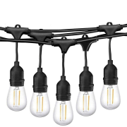 CATENA DI LUCI CORDONIERA LUMINOSA DA ESTERNO CORDA 10 METRI PORTALAMPADA E27